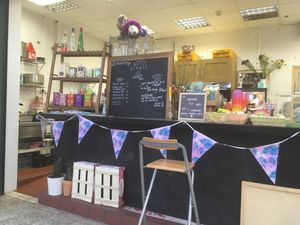 Drinks menu / front of the café at Guilt Furrie Vegan in Doncaster