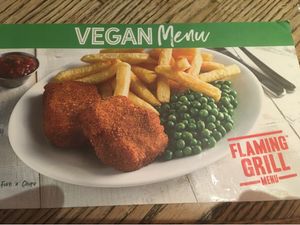 Vegan menu. at The Butchers Arms in Warrington