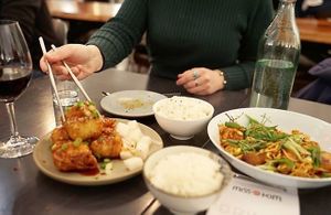 Fried tofu and Tteokbokki at Miss Kim in Ann Arbor