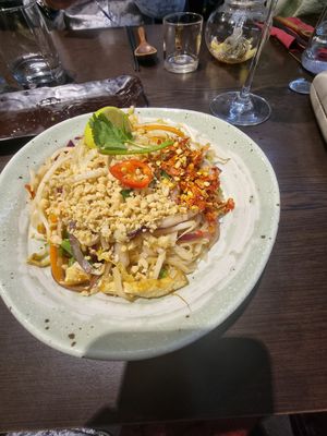 Pad thai at Suissi Vegan Kitchen  in Glasgow