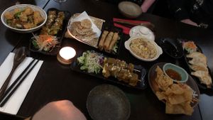 Satay skewers and rendang curry were a couple of our favourites!  at Suissi Vegan Kitchen  in Glasgow