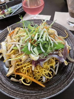 Cantonese Crispy Noodles   at Suissi Vegan Kitchen  in Glasgow
