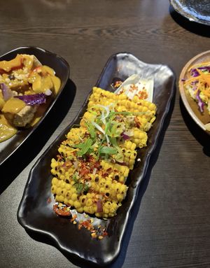 Corn ‘ribs’ starter   at Suissi Vegan Kitchen  in Glasgow