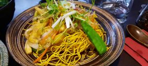 Cridpy noodles at Suissi Vegan Kitchen  in Glasgow