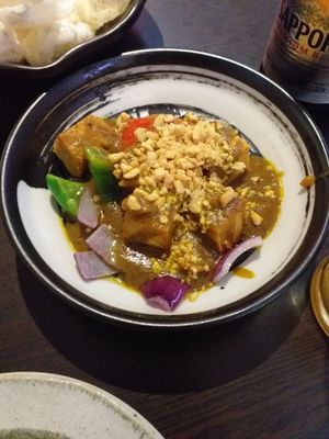 Satay tofu at Suissi Vegan Kitchen  in Glasgow