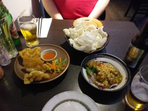 The starters we shared at Suissi Vegan Kitchen  in Glasgow