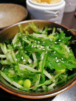 Seaweed and edamame at Suissi Vegan Kitchen  in Glasgow