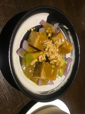 Satay tofu at Suissi Vegan Kitchen  in Glasgow