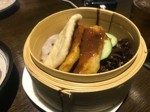 Tempeh bao at Suissi Vegan Kitchen  in Glasgow