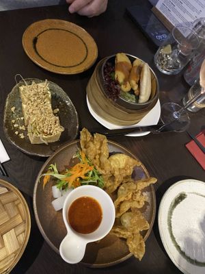 Tofu parcels, tempeh bao and wontons #Veganuary at Suissi Vegan Kitchen  in Glasgow