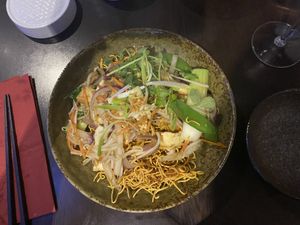 Cantonese crispy noodles #Veganuary at Suissi Vegan Kitchen  in Glasgow