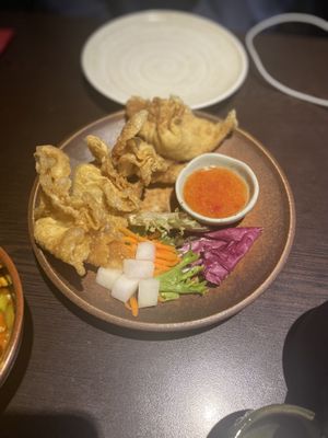 Vegetable wonton  at Suissi Vegan Kitchen  in Glasgow