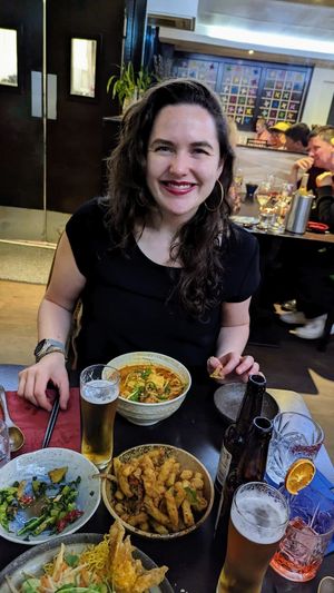 Crispy Cantonese Noodles, Laksa Ramen and stir fried chilli kale (and beers and cocktails) at Suissi Vegan Kitchen  in Glasgow