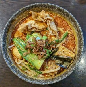 Curry laksa ramen (10/10) at Suissi Vegan Kitchen  in Glasgow