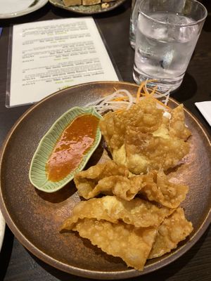 crispy wontons  at Suissi Vegan Kitchen  in Glasgow