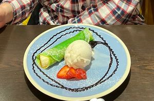 banana pancake  at Suissi Vegan Kitchen  in Glasgow