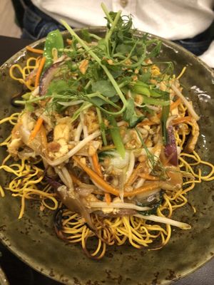 Cantonese crispy noodles  at Suissi Vegan Kitchen  in Glasgow