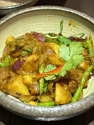 Lions mane mushroom rendang   at Suissi Vegan Kitchen  in Glasgow