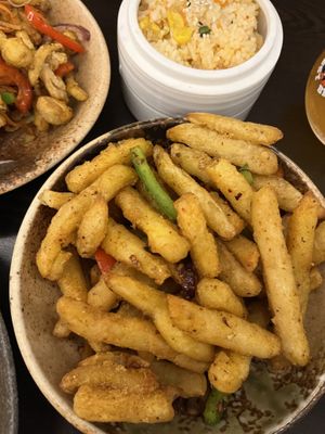 Salt and chilli chips 👌  at Suissi Vegan Kitchen  in Glasgow