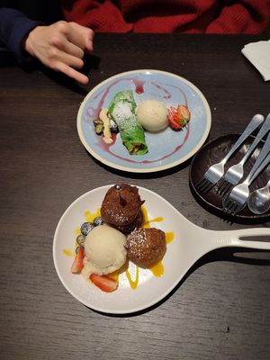 Piseng goreng, banana crepe at Suissi Vegan Kitchen  in Glasgow