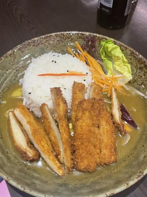 King Trumpet Katsu Curry  at Suissi Vegan Kitchen  in Glasgow