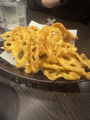 Lotus roots   at Suissi Vegan Kitchen  in Glasgow