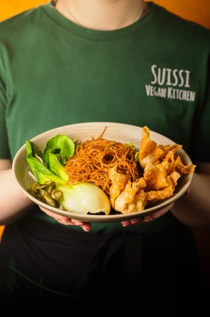 Gan Lau Mee at Suissi Vegan Kitchen  in Glasgow