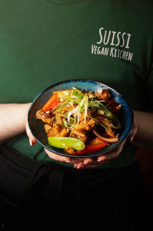 Kung Po Oyster Mushrooms
 at Suissi Vegan Kitchen  in Glasgow