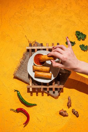 Spring Rolls at Suissi Vegan Kitchen  in Glasgow