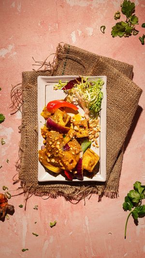 Satay Tofu at Suissi Vegan Kitchen  in Glasgow