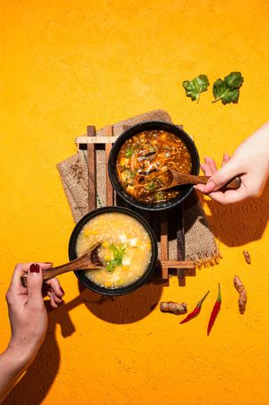 Hot and Sour Soup + Sweetcorn and Tofu Soup at Suissi Vegan Kitchen  in Glasgow