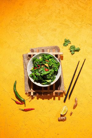 Stir Fried Kale + Chilli  at Suissi Vegan Kitchen  in Glasgow