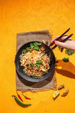 Pad Thai at Suissi Vegan Kitchen  in Glasgow