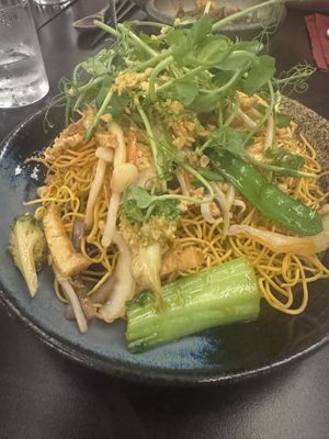 Crispy  noodles   at Suissi Vegan Kitchen  in Glasgow