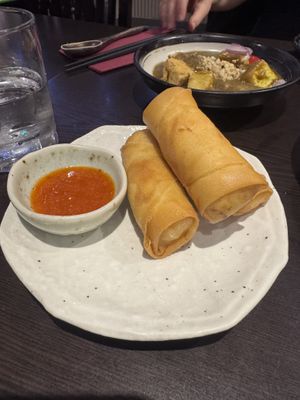 Spring rolls   at Suissi Vegan Kitchen  in Glasgow