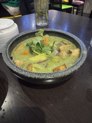 Green curry   at Suissi Vegan Kitchen  in Glasgow