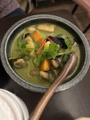 Thai green curry   at Suissi Vegan Kitchen  in Glasgow