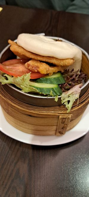 Tempeh bao at Suissi Vegan Kitchen  in Glasgow