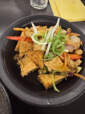 Salt and paper tofu   at Suissi Vegan Kitchen  in Glasgow