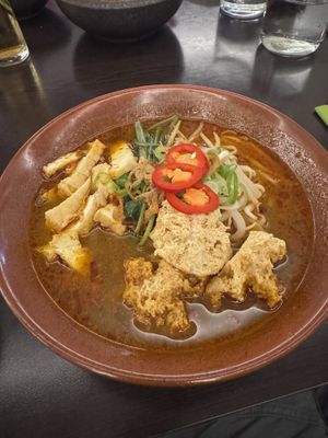 Penang noodles   at Suissi Vegan Kitchen  in Glasgow