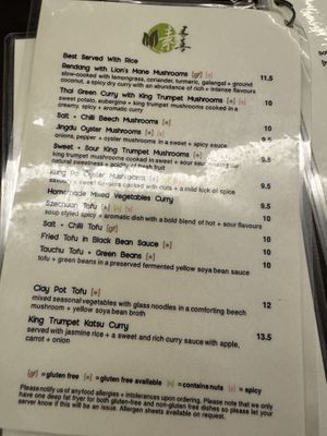 Menu  at Suissi Vegan Kitchen  in Glasgow