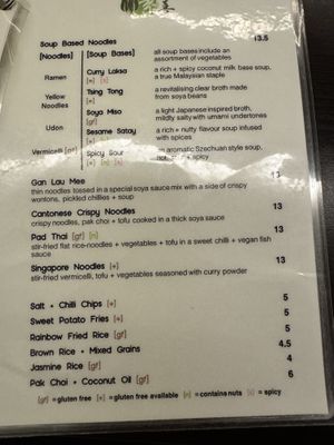 Menu   at Suissi Vegan Kitchen  in Glasgow