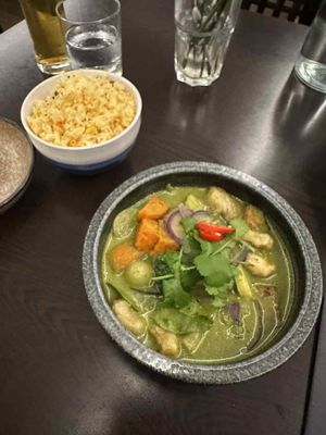 "Best green curry ever" at Suissi Vegan Kitchen  in Glasgow