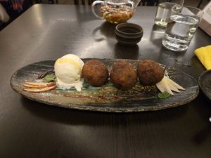 "Pisang goreng" at Suissi Vegan Kitchen  in Glasgow
