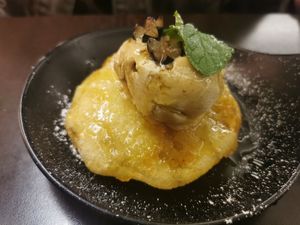 Pineapple fritter at Suissi Vegan Kitchen  in Glasgow