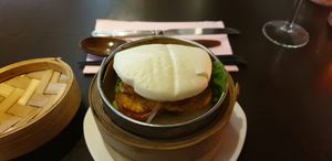 Tempeh bao at Suissi Vegan Kitchen  in Glasgow