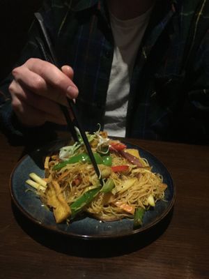 Singapore Vermicelli Noodles  at Suissi Vegan Kitchen  in Glasgow