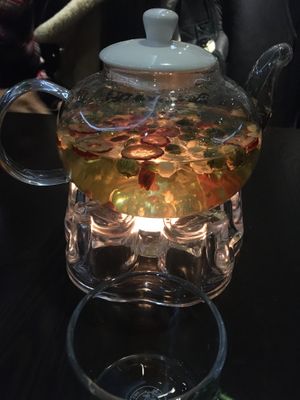 Wow the chrysanthemum tea! at Suissi Vegan Kitchen  in Glasgow