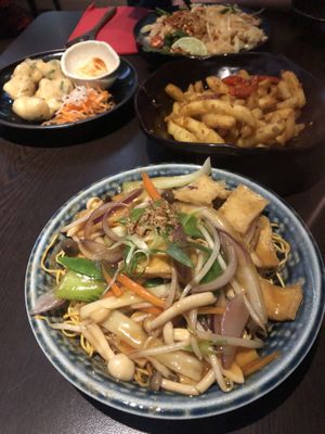 Crispy noodles!  at Suissi Vegan Kitchen  in Glasgow