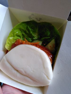 Tempeh bao at Suissi Vegan Kitchen  in Glasgow